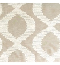 Brown cream color traditional ogee embroidery pattern digital weaving texture main curtain